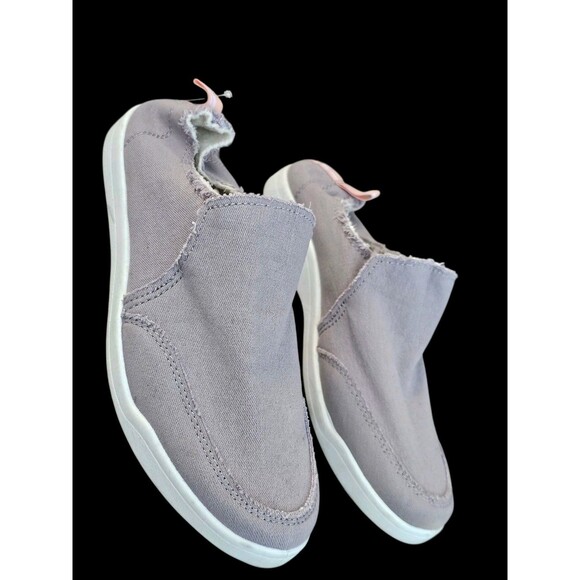 Vionic Womens 7.5W Beach Malibu Slip On Sneakers Gray Comfort Cushion Canvas - Picture 1 of 13